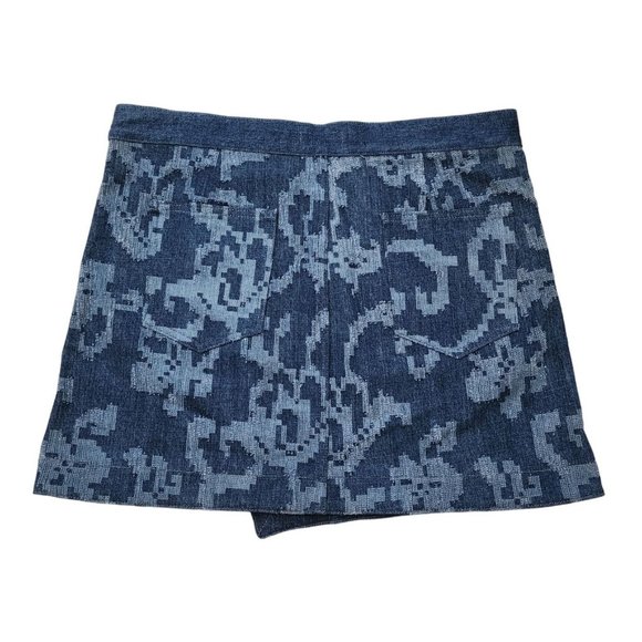 Rag & Bone NWT Blue Denim Short Mini Wrap Skirt 8 - Picture 3 of 5